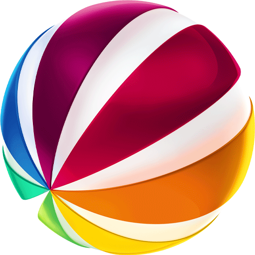 Sat.1-Logo, symbolisiert mit seinem farbigen Design die Vielfalt und Kreativität im Programmangebot des Fernsehsenders